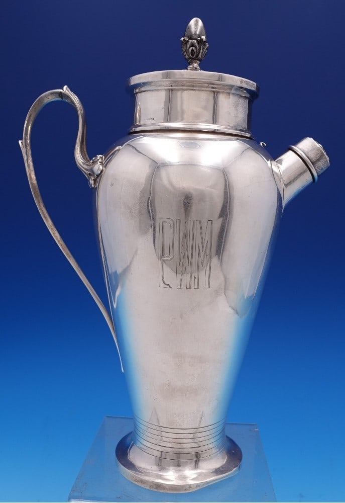 Sterling Silver Cocktail Shaker Pitcher 11 3/4 Inch by Redlich (1 of 13)