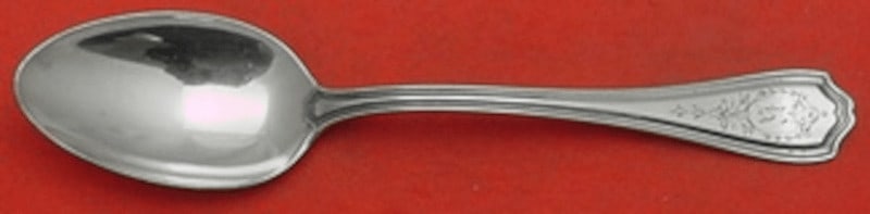 Reed & Barton Hepplewhite Engraved Sterling Silver Serving Spoon 8.25 Inch (1 of 2)
