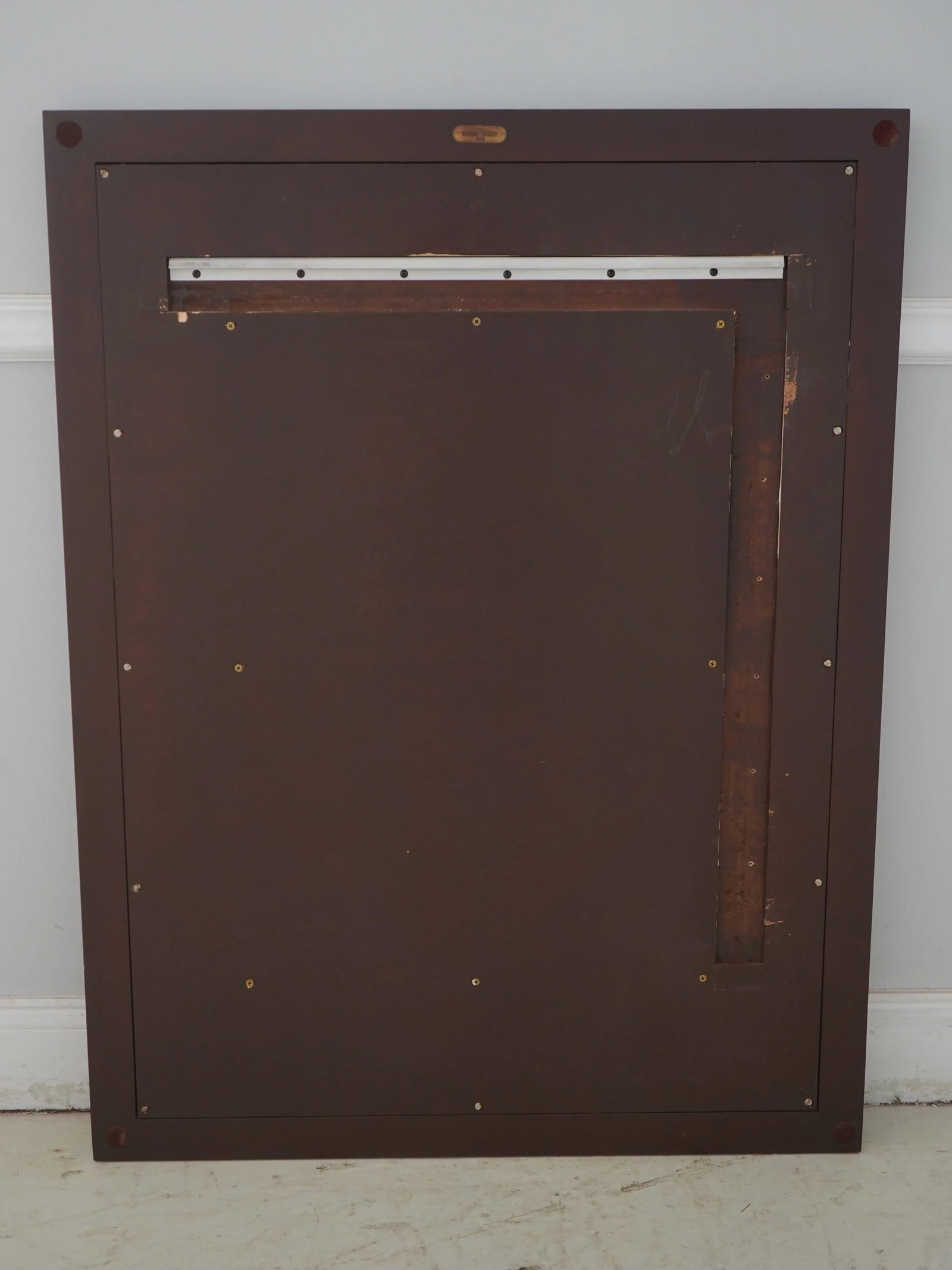 Elegant Rectangular Mahogany Mirror with Multi-Panel Design - 6