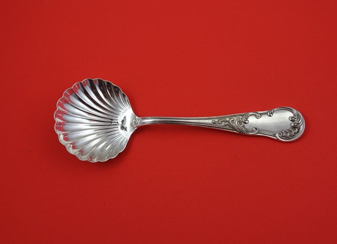 Buccellati Quirinale Sterling Silver Berry Spoon 7 5/8" Shell Bowl (1 of 3)