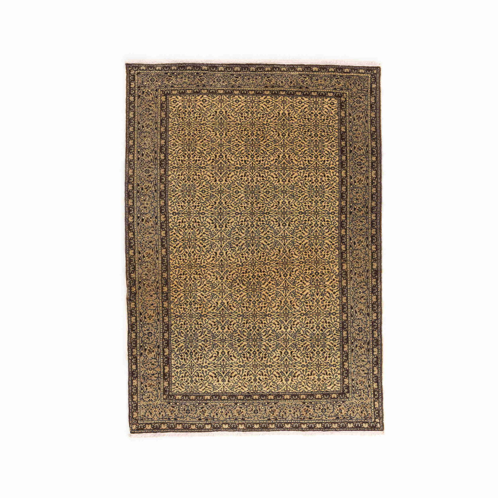 Authentic Handmade Kayseri Wool on Cotton Carpet 58.7 x 84.3: Authentic Handmade Kayseri Wool on Cotton Carpet 58.7 x 84.3 This authentic handmade Kayseri carpet features a luxurious wool on cotton composition, showcasing exceptional craftsmanship. Originating f