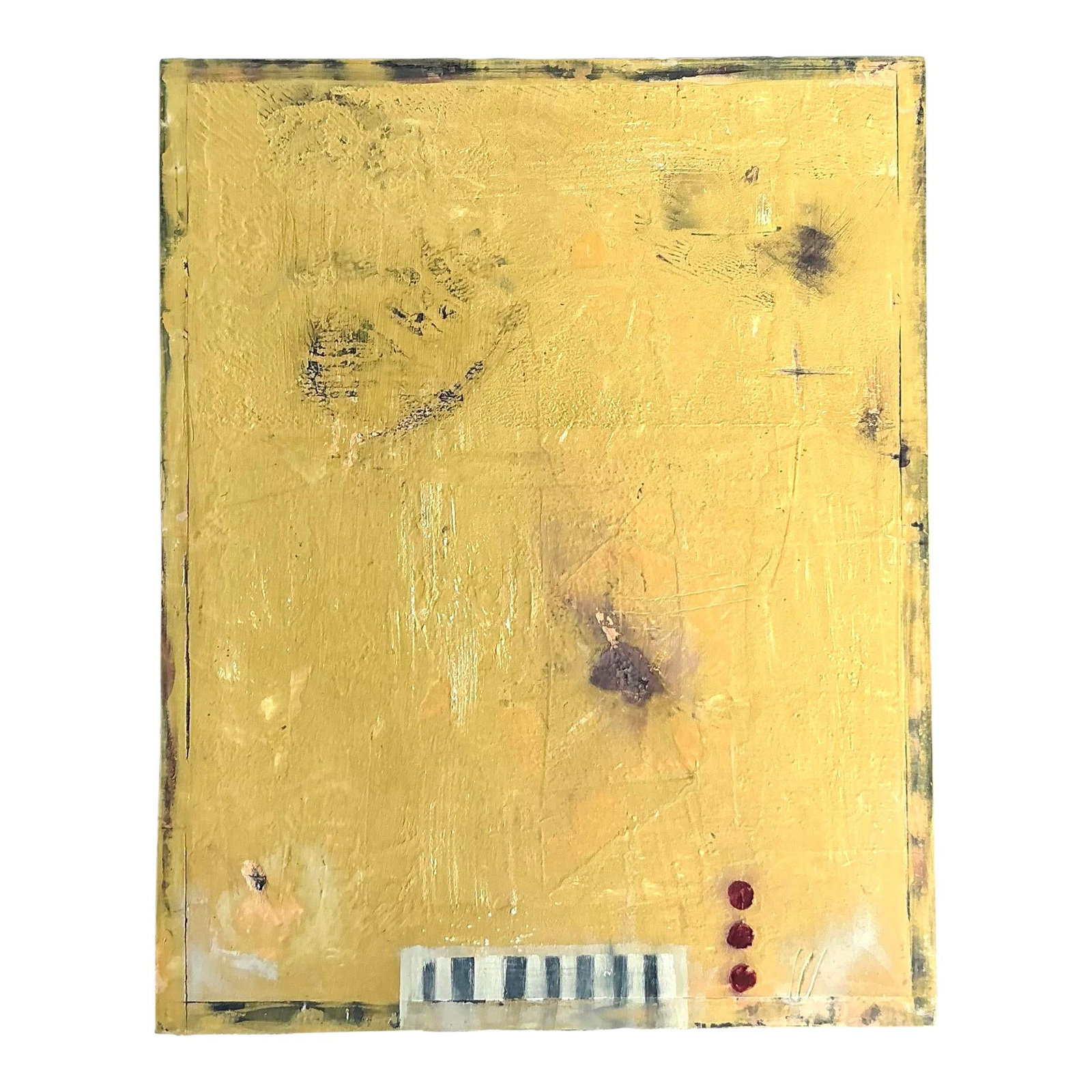 Vintage Boho Abstract Oil Painting Canvas 16x20 Saffron (1 of 5)