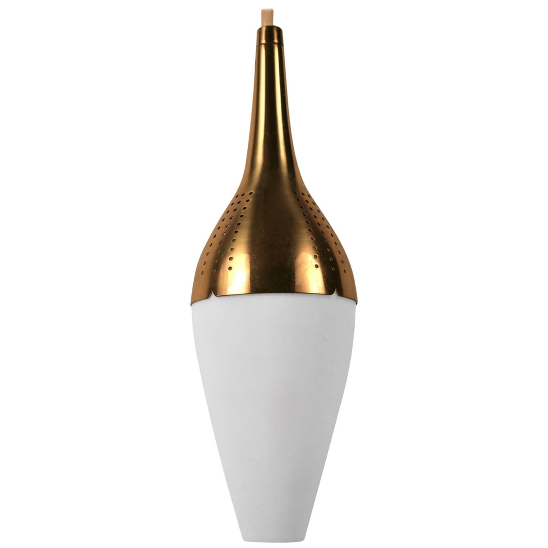 Elegant Brass Glass Pendant Light with Canopy 14 Height: Elegant Brass Glass Pendant Light with Canopy 14 Height Illuminate your space with this elegant hanging pendant light featuring a polished brass top paired with a frosted white glass bottom. The desig