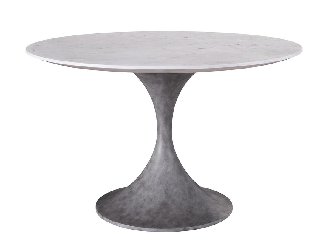 Universal Santa Cruz Dining Table Faux Marble Cast Concrete Outdoor (1 of 6)