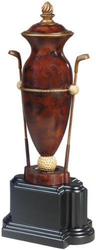Hand-Painted Golf Club Vase 16H Resin Lodge Style: Hand-Painted Golf Club Vase 16H Resin Lodge Style This item is made at time of order. Please allow 42 to 70 days for production. Introducing the Elegant Hand-Painted Golf Club Vase, a unique addition 