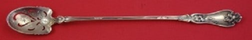Whiting Violet Sterling Silver Olive Spoon Pierced 8.5 Inch Serving (1 of 1)