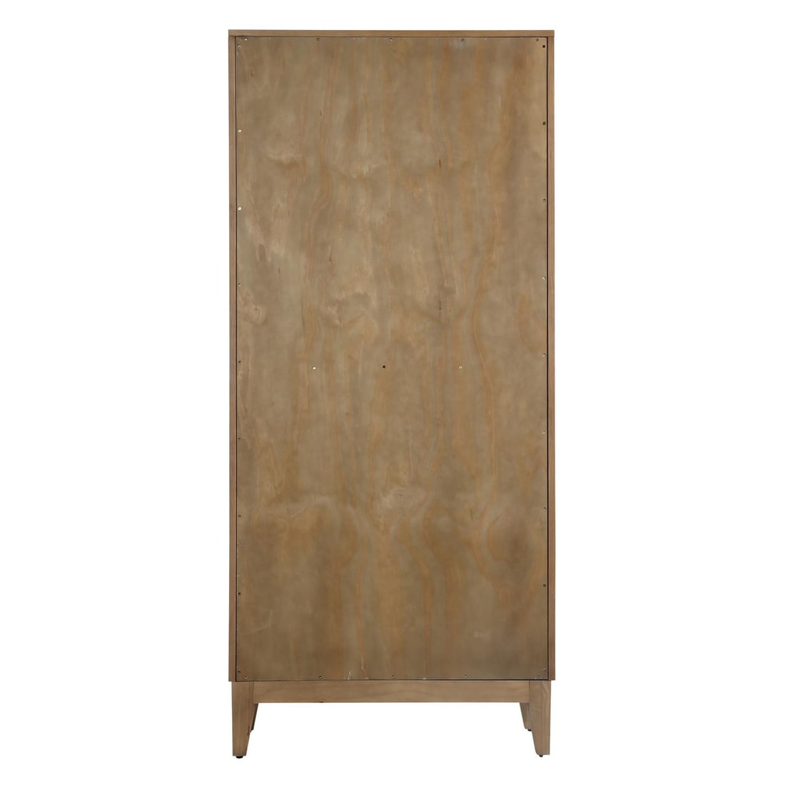 Malone Modern Display Cabinet 78H Glass Oak Veneer Rubber Wood (1 of 7)