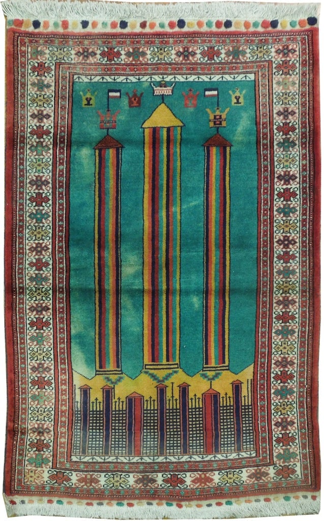 Hand-Knotted 2'9 x 4'7 Red Persian Area Rug from Iran: Hand-Knotted 2'9 x 4'7 Red Persian Area Rug from Iran Free continental US Shipping Discover the elegance of this handcrafted 2.9 x 4.7 Red Persian Hand-knotted Area Rug, perfect for enhancing the warm