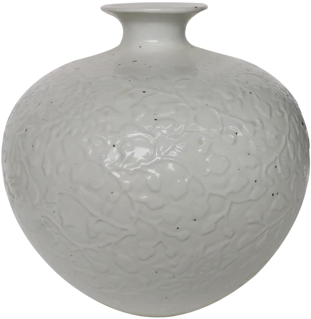 Victorian Style Handmade White Ceramic Pomegranate Vase (1 of 1)