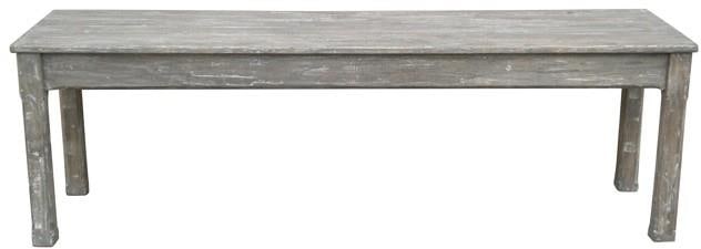 Trade Winds Cottage Queen Bench Riverwash Mahogany Farmhouse Style (1 of 1)
