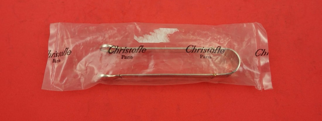 Christofle Triade Gold Accent Silverplate Sugar Tong 4 3/8 Inch (1 of 2)