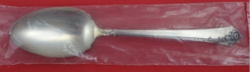 Oneida Damask Rose Sterling Silver Scalloped Serving Spoon 8 1/4 (1 of 1)