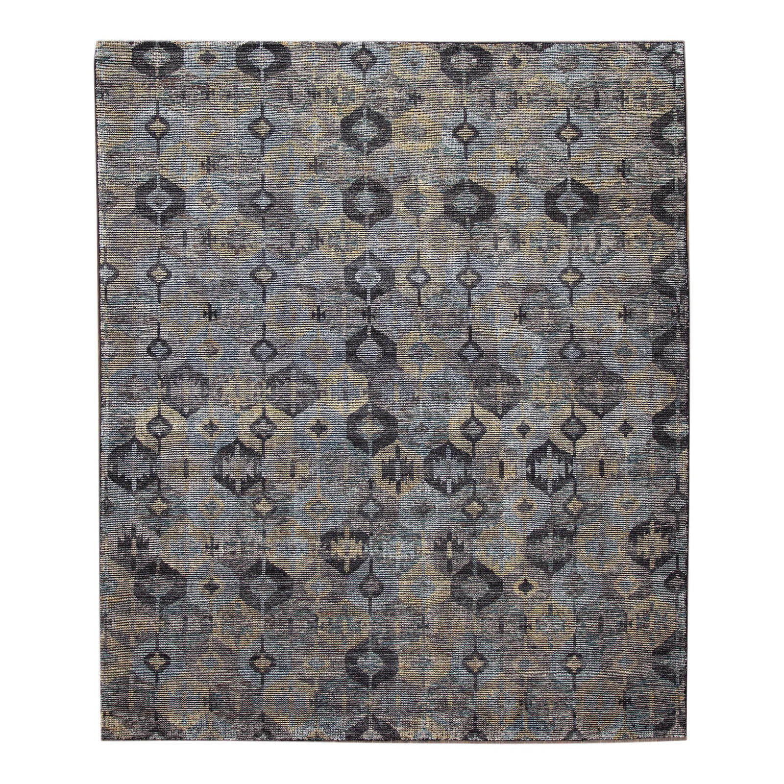 Handmade Gray Soumak Style Wool Rug with Geometric Design 8'3 x 10' (1 of 7)