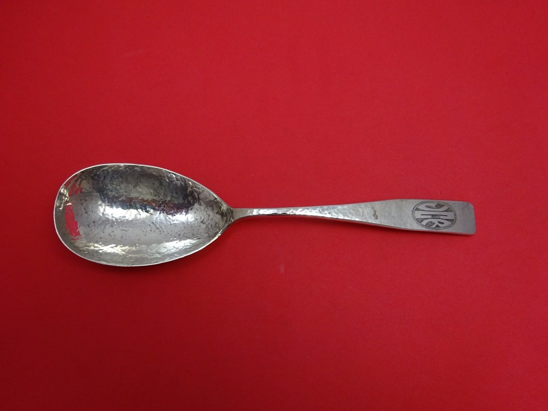 Schofield Elizabeth Tudor Hammered Sterling Silver Berry Spoon 9 1/8 Teardrop: Schofield Elizabeth Tudor Hammered Sterling Silver Berry Spoon 9 1/8 Teardrop This exquisite serving spoon features the Elizabeth Tudor Hammered pattern by Schofield. Crafted from high-quality sterlin