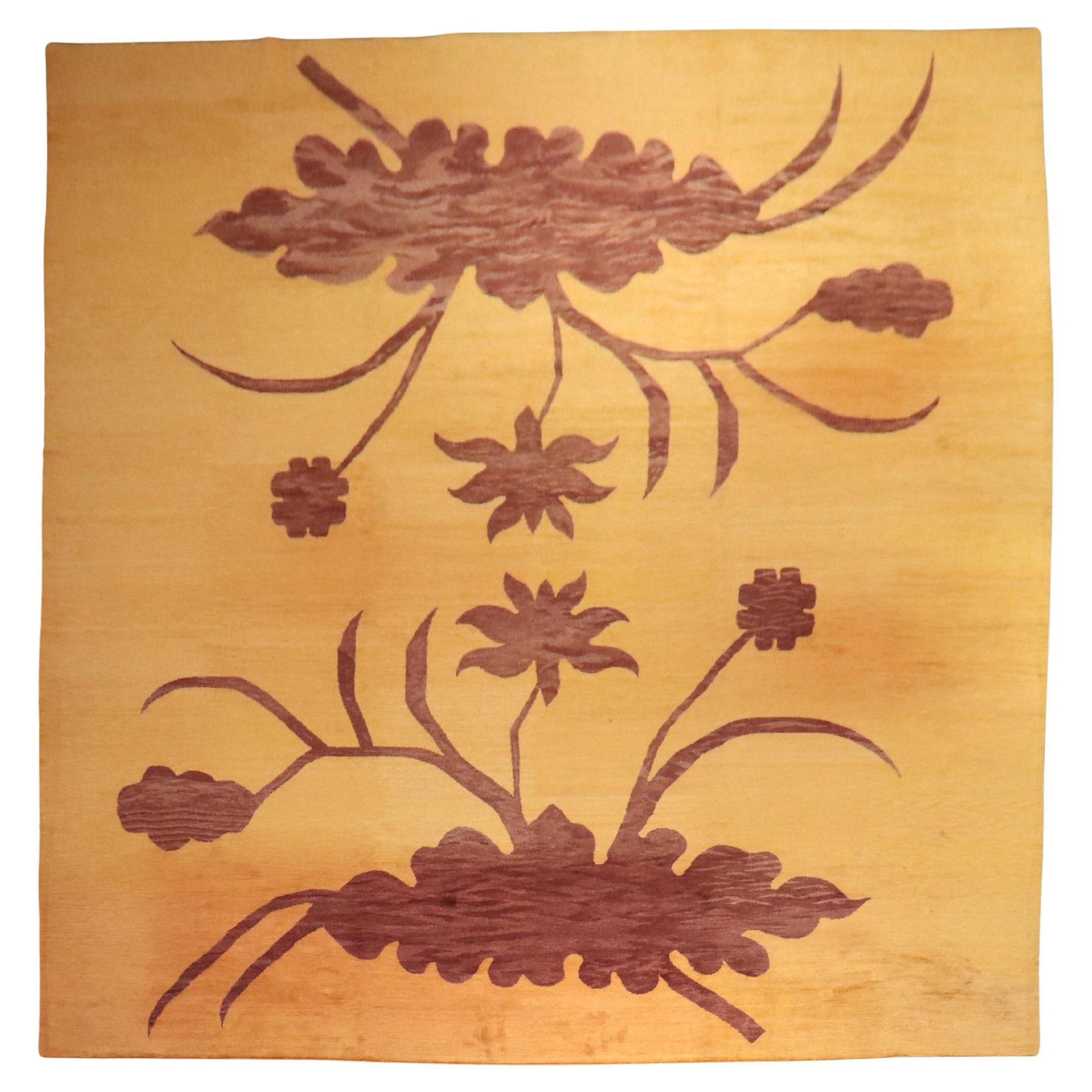 Zabihi Collection Oversize Floral Wool Tibetan Rug 12'8" x 17'6": Zabihi Collection Oversize Floral Wool Tibetan Rug 12'8" x 17'6" Enhance your living space with this stunning oversized Tibetan decorative wool rug, showcasing a vibrant flora design against a borderl
