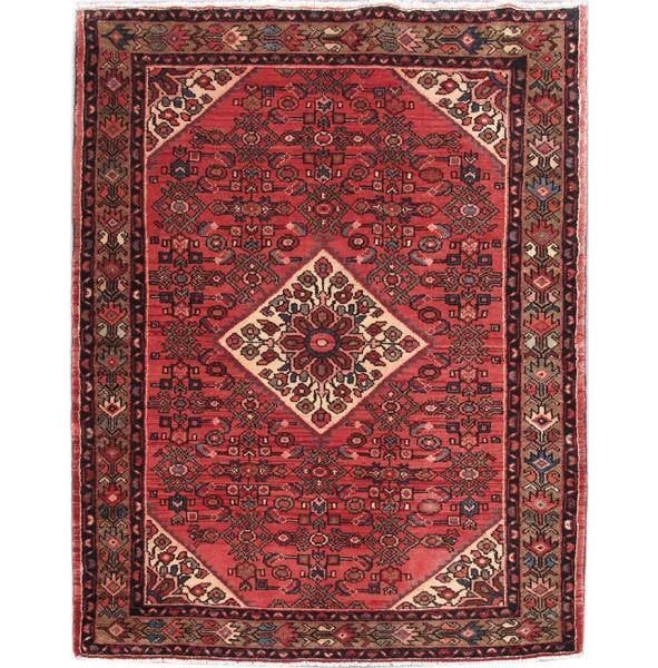 New 4.0 x 5.6 Persian Hamadan Tribal Rug: New 4.0 x 5.6 Persian Hamadan Tribal Rug Free continental US Shipping Enhance your home decor with this exquisite 4.0 x 5.6 Persian Hamadan Tribal Rug. Crafted with intricate designs that reflect trad