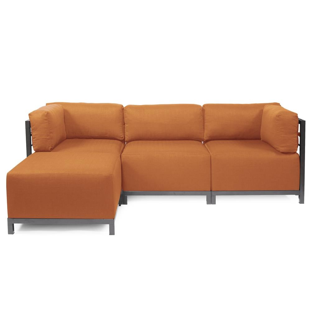 Howard Elliott Outdoor Axis 3pc Sectional Sofa Set Contemporary Orange Finish (1 of 11)