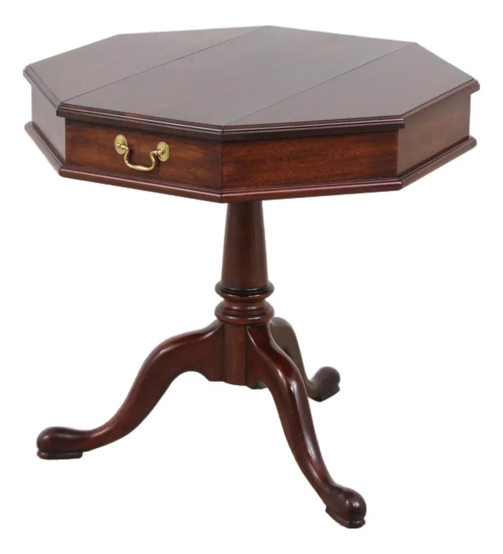 Octagon Mahogany Lift Top Table by Henkel Harris (1 of 10)