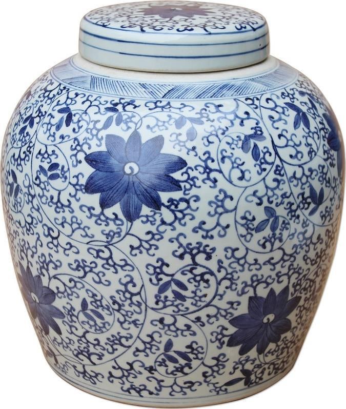 Handmade Blue White Ming Style Decorative Jar with Lid (1 of 1)