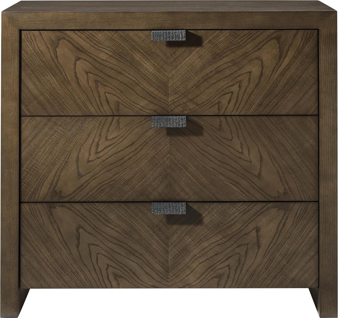 Theodore Alexander Catalina Nightstand Earth Finish Aluminum Veneer (1 of 6)