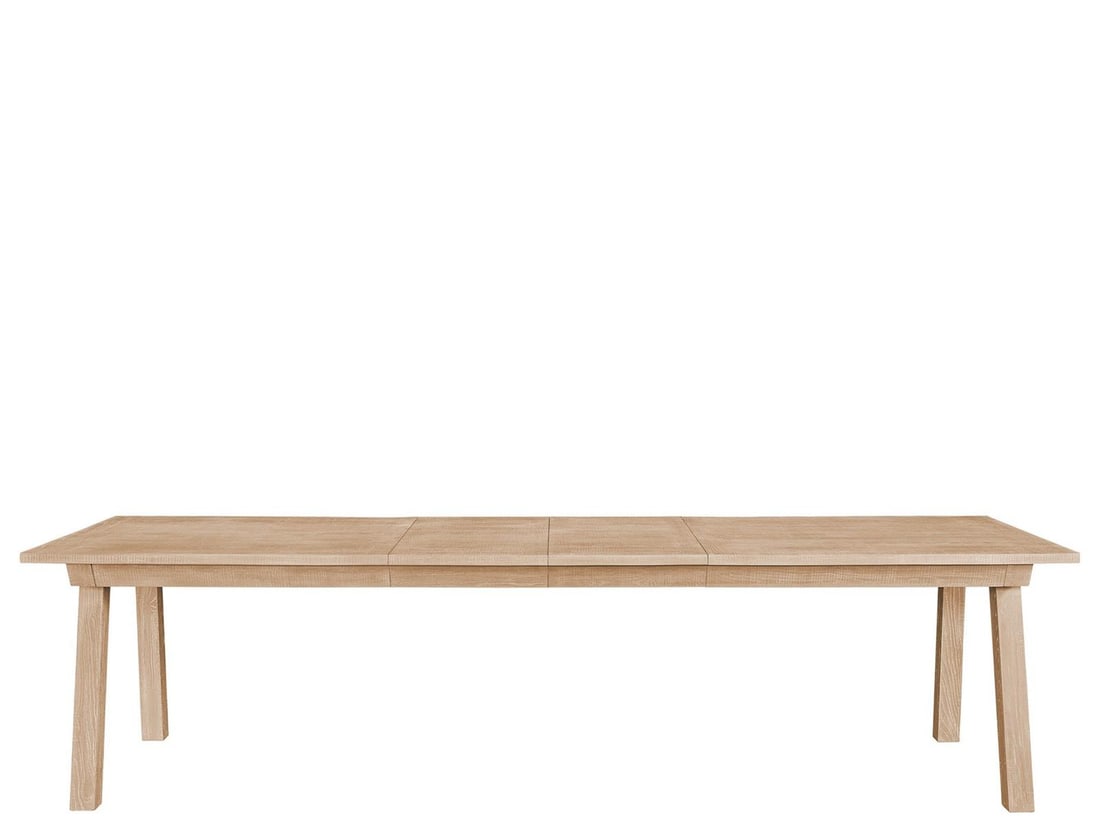 Universal Miller Extendable Rustic Oak Dining Table 30H x 84W x 42D: Universal Miller Extendable Rustic Oak Dining Table 30H x 84W x 42D Experience the charm of farmhouse elegance with this Extendable Rustic Oak Dining Table. Crafted from high-quality materials, this t