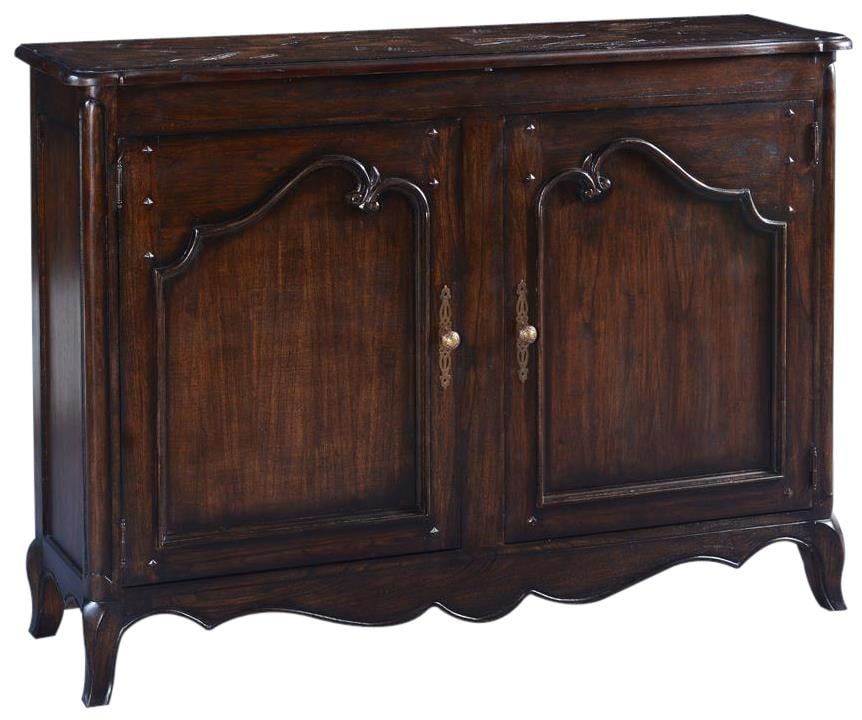 Rustic French Provincial Sideboard Distressed Walnut Solid Wood Storage Server (1 of 3)