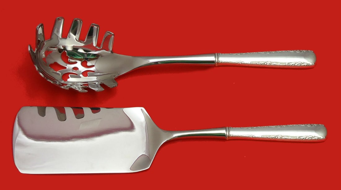 Gorham Camellia Sterling Silver Custom 2pc Italian Pasta Server Set (1 of 1)