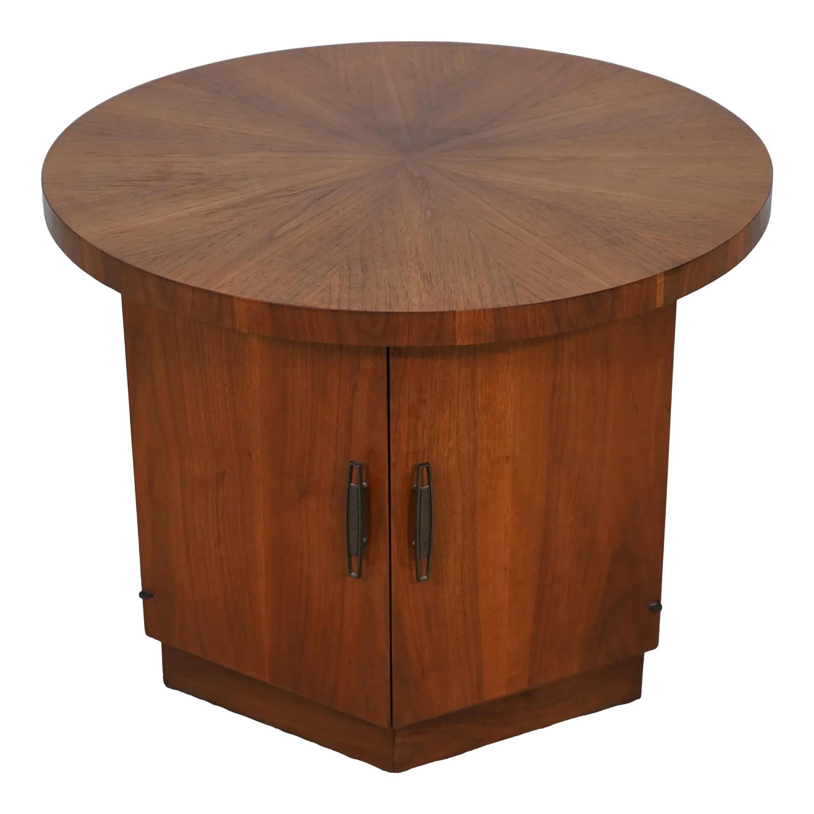 Lane Mid Century Modern Walnut 2 Door Lamp Table 27x27: Lane Mid Century Modern Walnut 2 Door Lamp Table 27x27 This stunning Lane Mid Century Modern lamp table showcases a sleek and timeless design, perfect for adding a touch of sophistication to any space