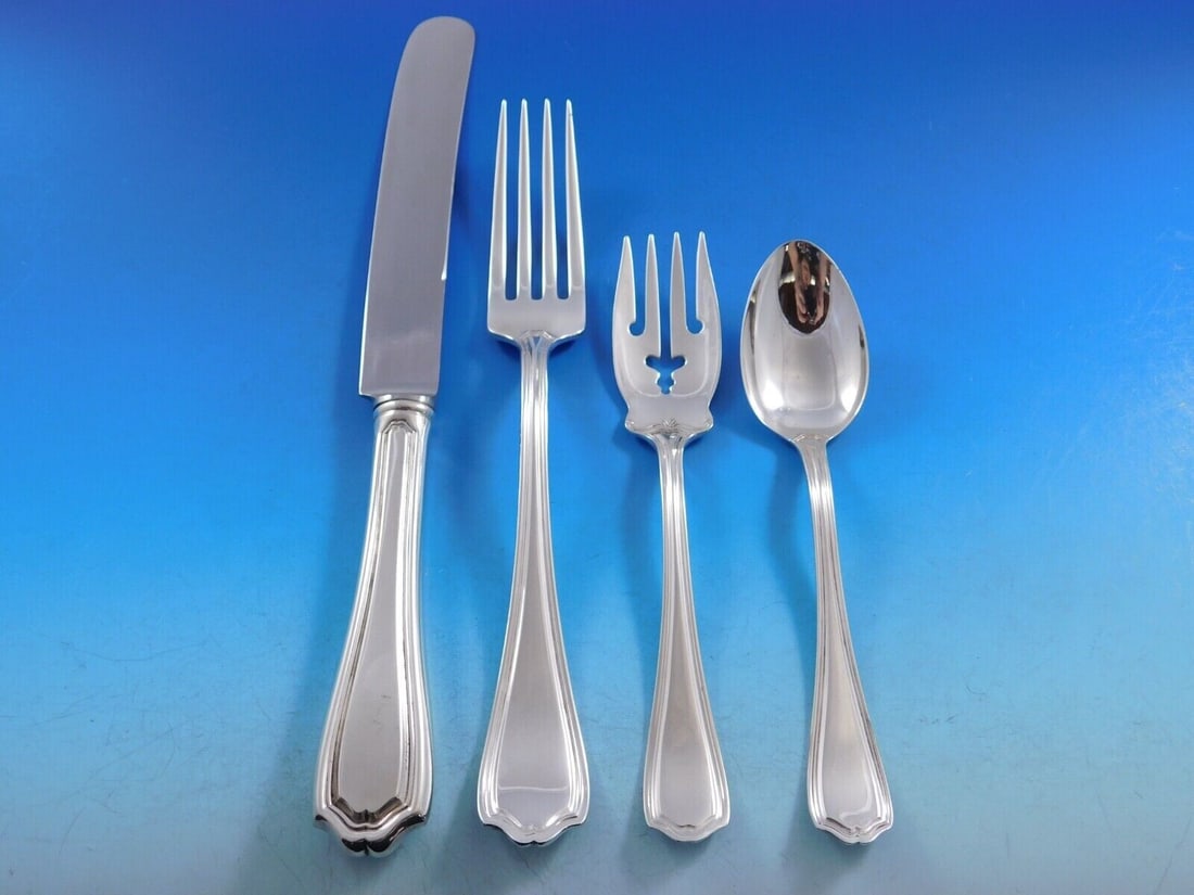 Reed and Barton Hepplewhite Sterling Silver 4-Piece Dinner Setting (1 of 3)