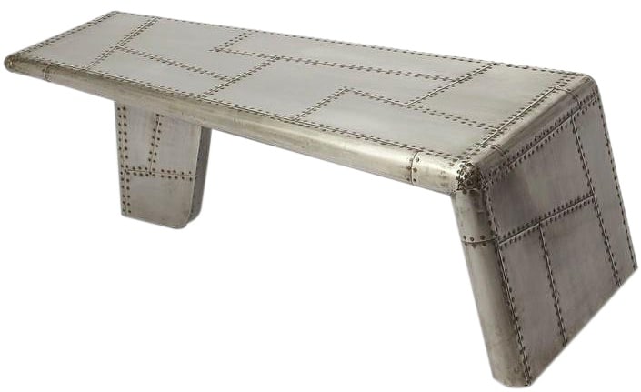 Butler Hand-Crafted Industrial Chic Table Aluminum Mango Wood (1 of 1)