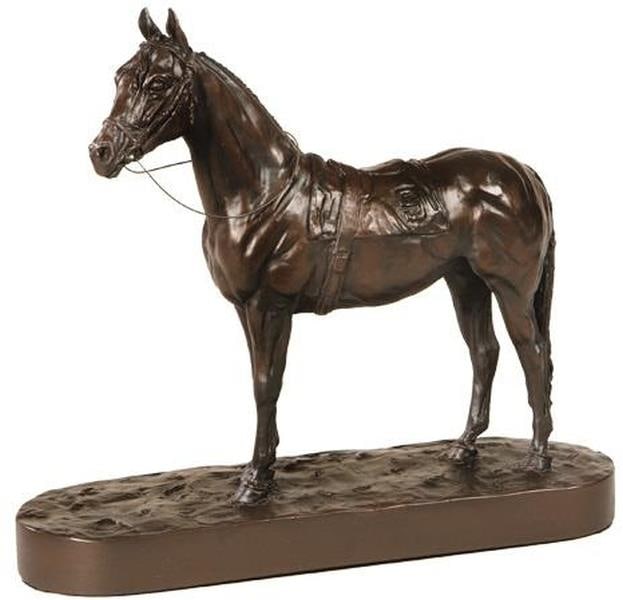 Belden Lucky Number 9 Equestrian Sculpture Hand-Cast Resin 11x12 (1 of 1)