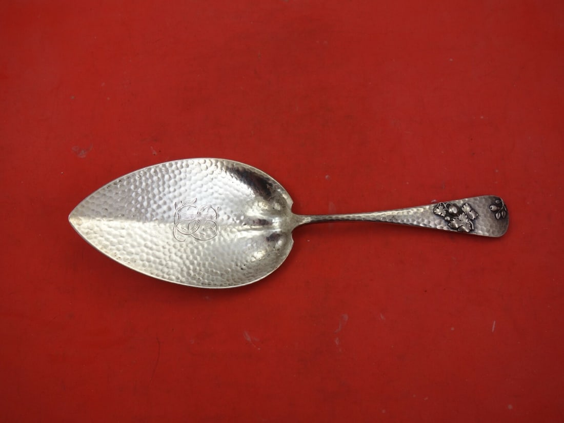 Gorham Applied Metals Sterling Silver Pie Server 9.25" with Pear Fig Leaves (1 of 3)