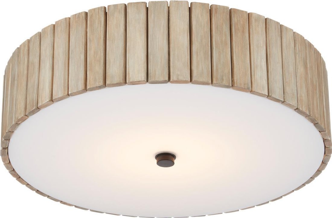 Currey Tetterby Modern Bamboo Semi-Flush Mount Light 23W LED (1 of 4)