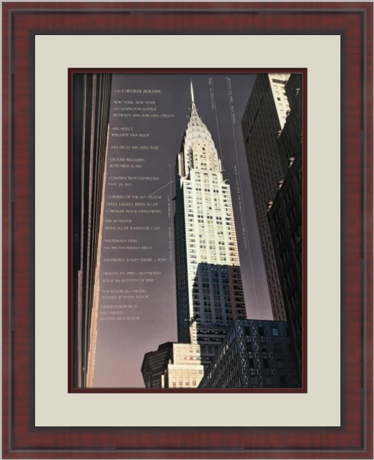 Custom Framed Chrysler Building Print Modern Art 22x18 2020 (1 of 4)