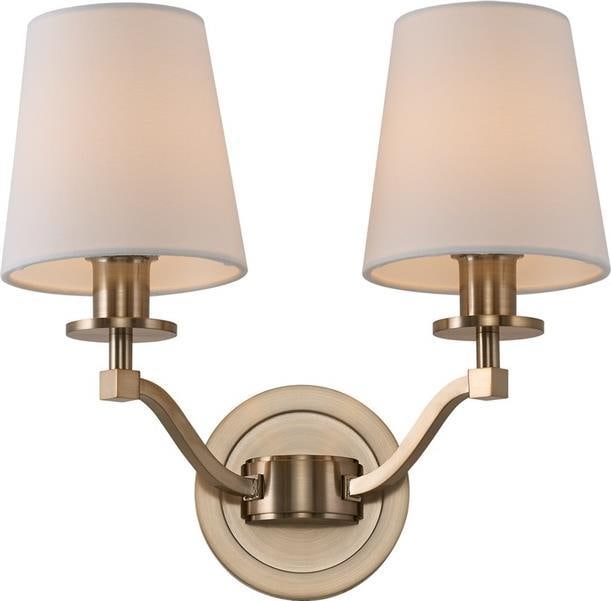 Kalco Curva 2-Light Wall Sconce in Brass and Wood: Kalco Curva 2-Light Wall Sconce in Brass and Wood Introducing the Luxurious Curva Wall Sconce, a stunning blend of brass and wood that elevates your indoor lighting. Designed in an antique or vintage 