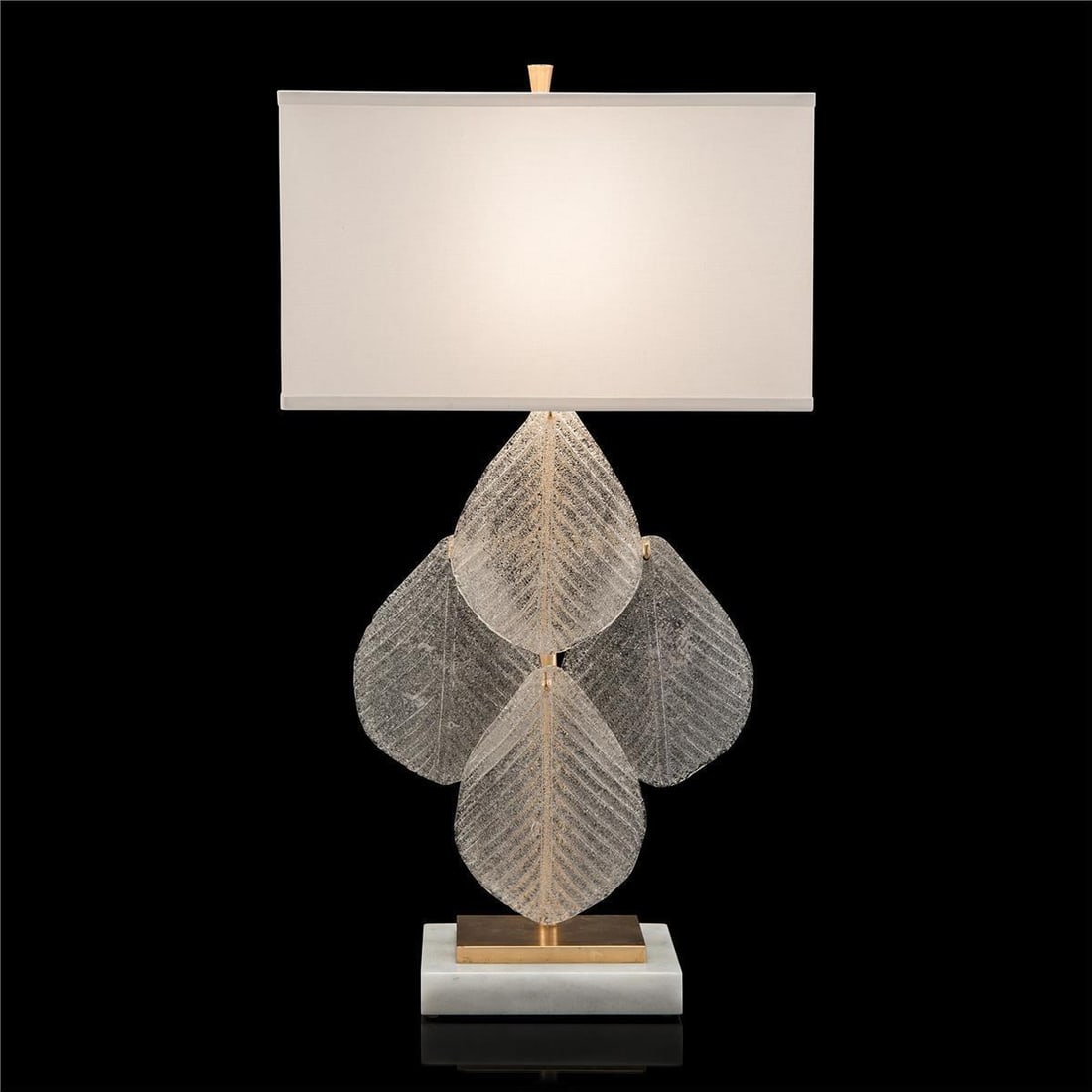 John-Richard Antique Style Gold Leaf Petal Table Lamp 34in (1 of 1)