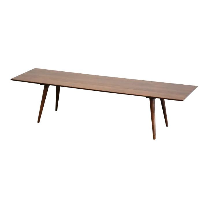 Mid Century Modern Paul McCobb Coffee Table Walnut Maple 60" (1 of 7)