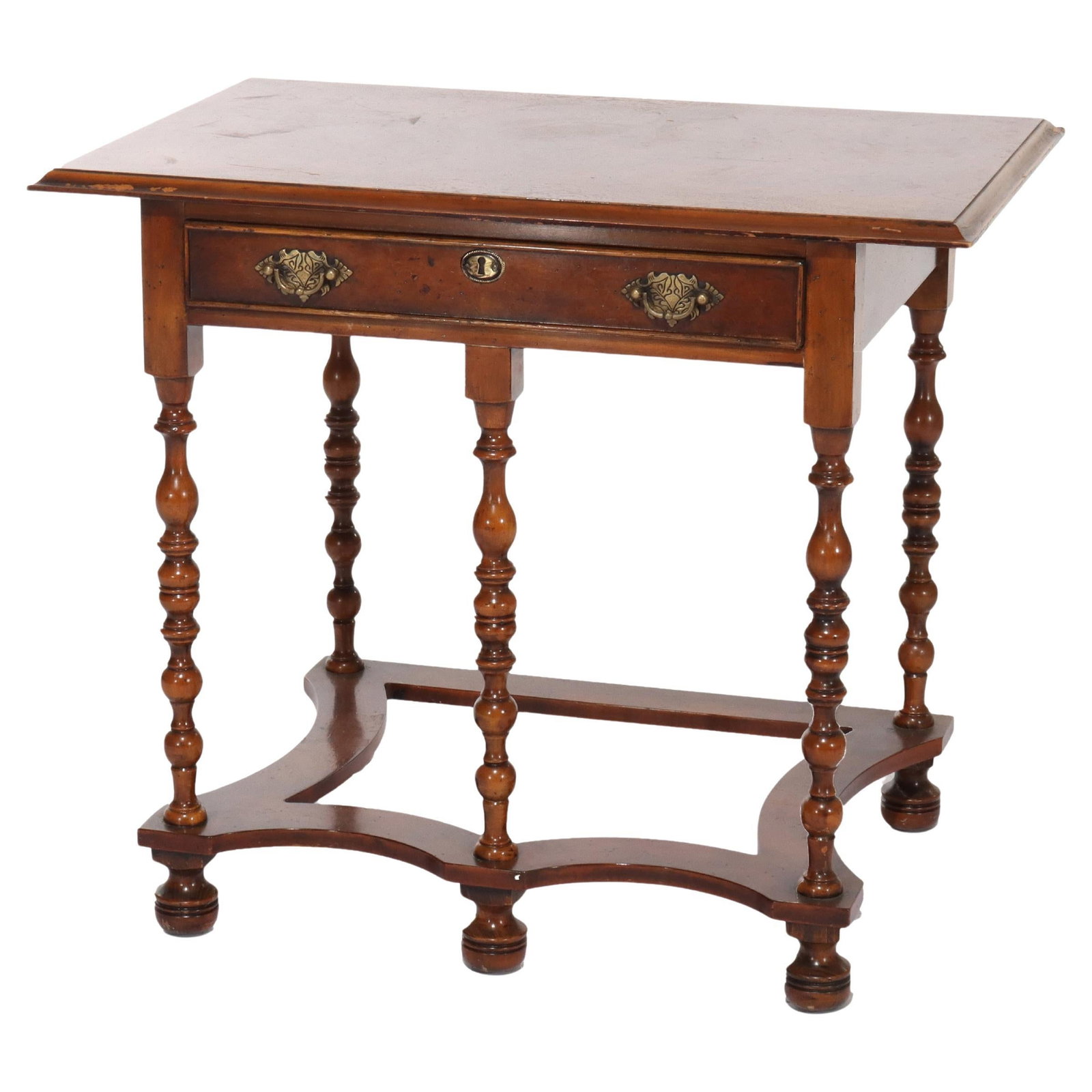 Yorkshire High Point Elizabethan Burl Wood Hall Table 20th Century: Yorkshire High Point Elizabethan Burl Wood Hall Table 20th Century This Yorkshire High Point Elizabethan Burl Hall Table is an exquisite piece that showcases the elegance of the 20th century. Crafted 