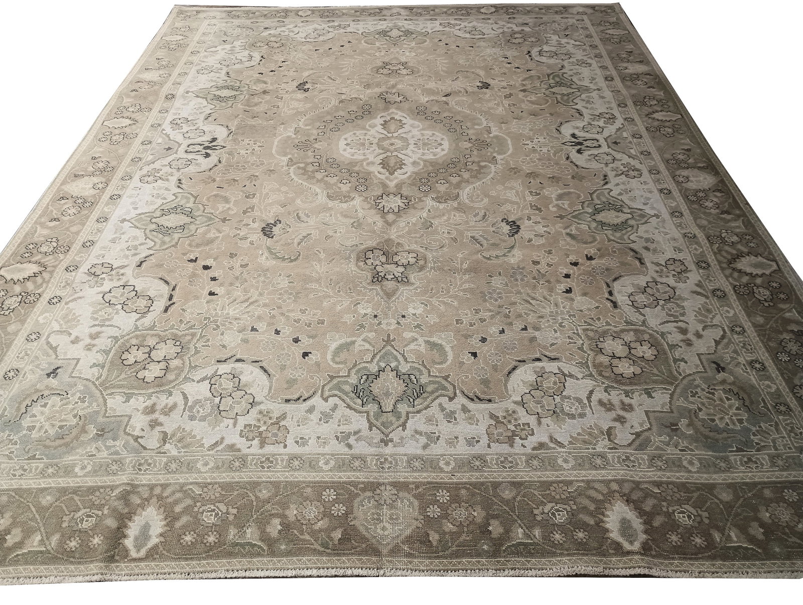 Vintage Persian Handmade Rug 9.2 x 12.8 ft Low Pile (1 of 12)