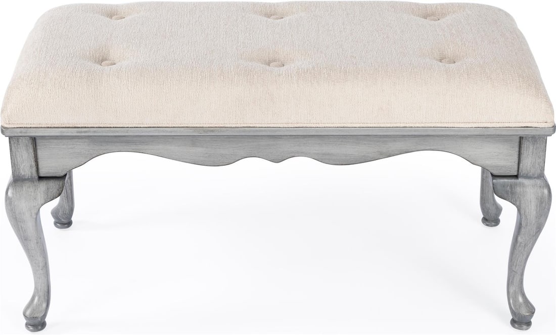 Butler Grace Collection Powder Gray Classic Rectangular Bench - 2