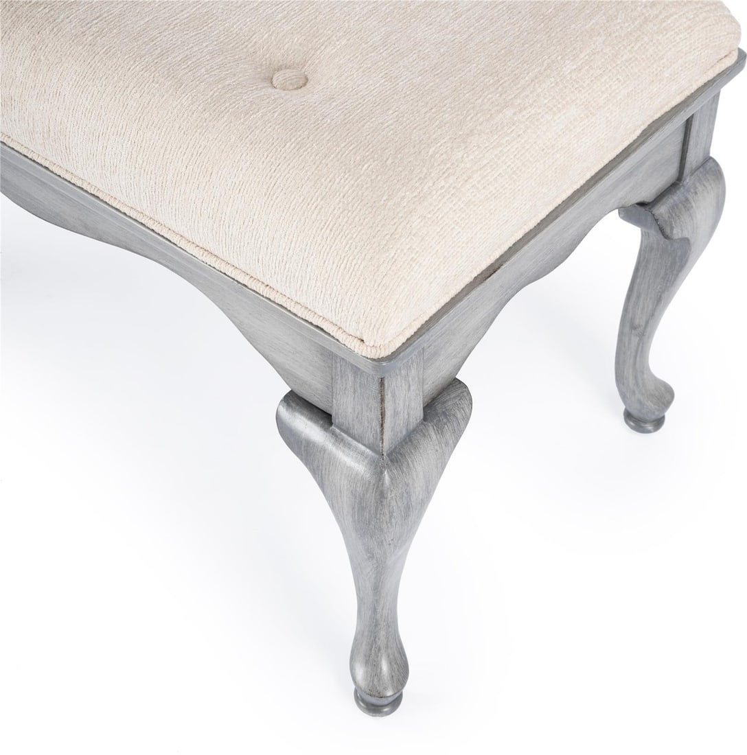 Butler Grace Collection Powder Gray Classic Rectangular Bench - 4