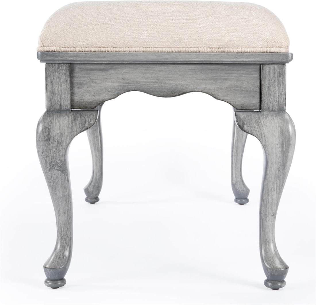 Butler Grace Collection Powder Gray Classic Rectangular Bench - 5