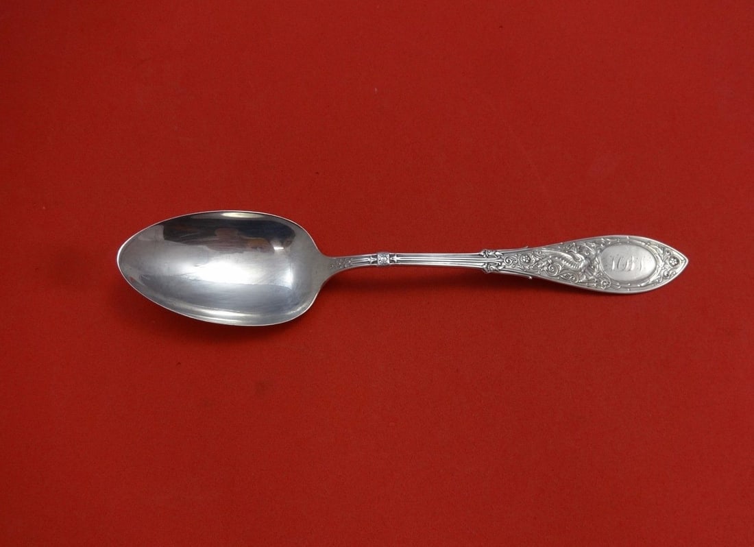 Whiting Sterling Silver Serving Spoon Arabesque 8 1/4 Inch Monogrammed (1 of 1)
