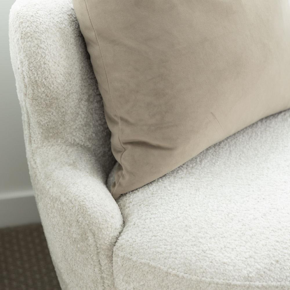 Alder Tweed Luna Swivel Chair Solid Oak Frame Dusted Stone Fabric (1 of 14)