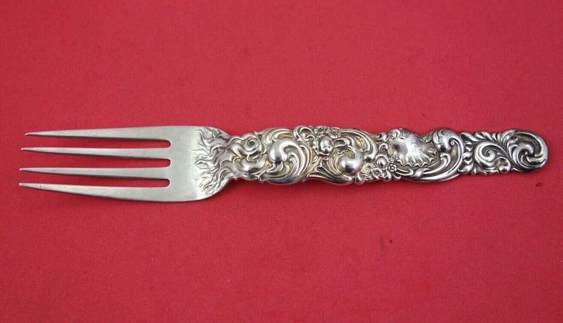 Frank Whiting Sterling Silver Junior Fork Monogrammed 6 1/8" (1 of 2)