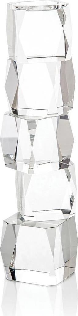John Richard Cubist Crystal Candleholder Vintage Style 20 Inches: John Richard Cubist Crystal Candleholder Vintage Style 20 Inches Illuminate your space with this stunning cubist candleholder designed by John Richard. Crafted in a vintage style, this unique piece fe