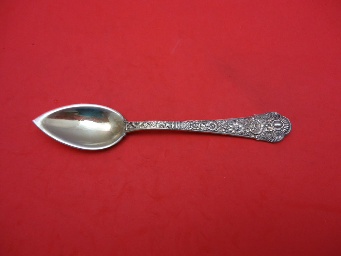 Gorham Cluny Sterling Silver Gold Washed Grapefruit Spoon 5 7/8" (1 of 1)