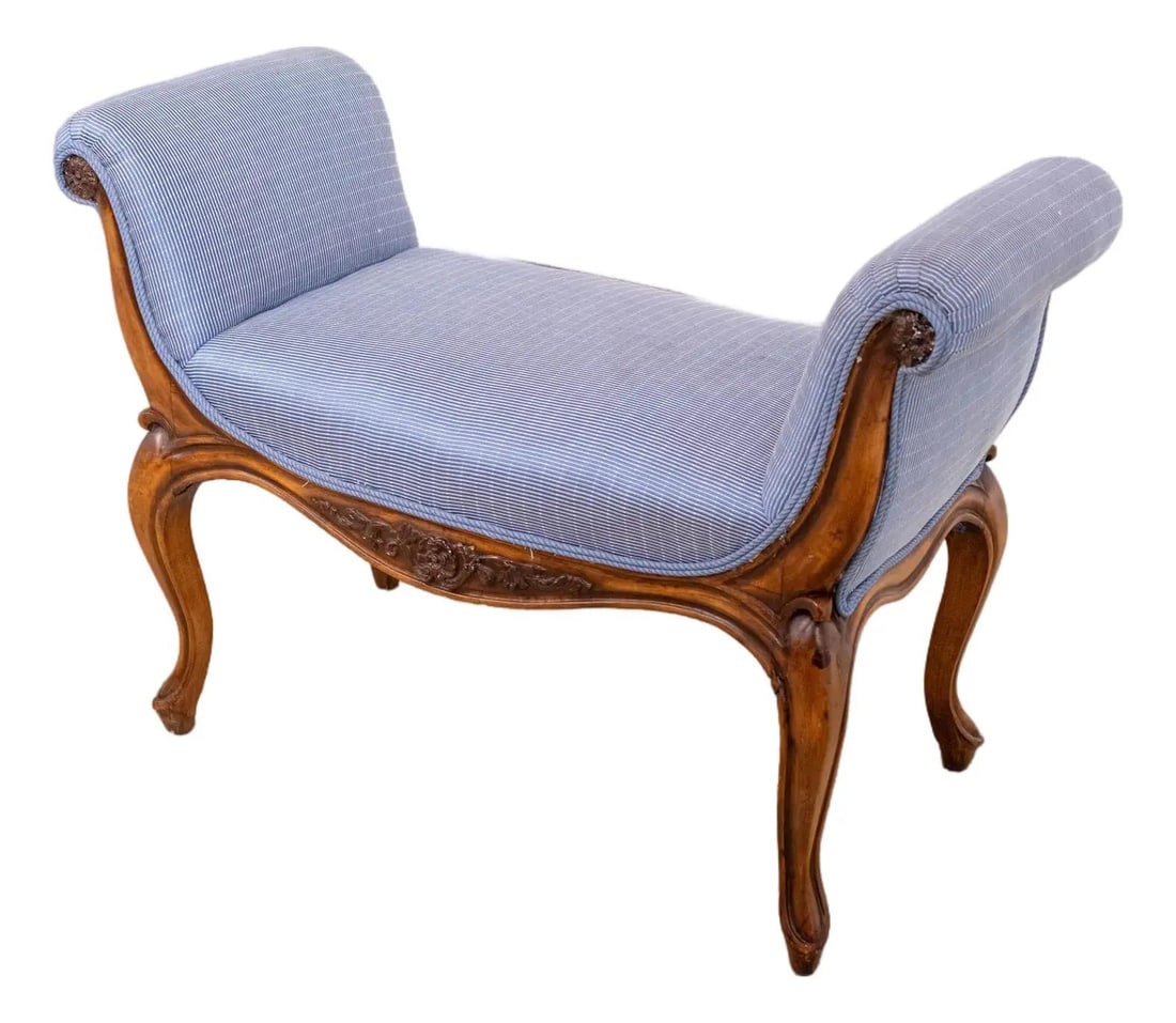 Vintage Mahogany George III Vanity Window Bench with Carved Details (1 of 10)
