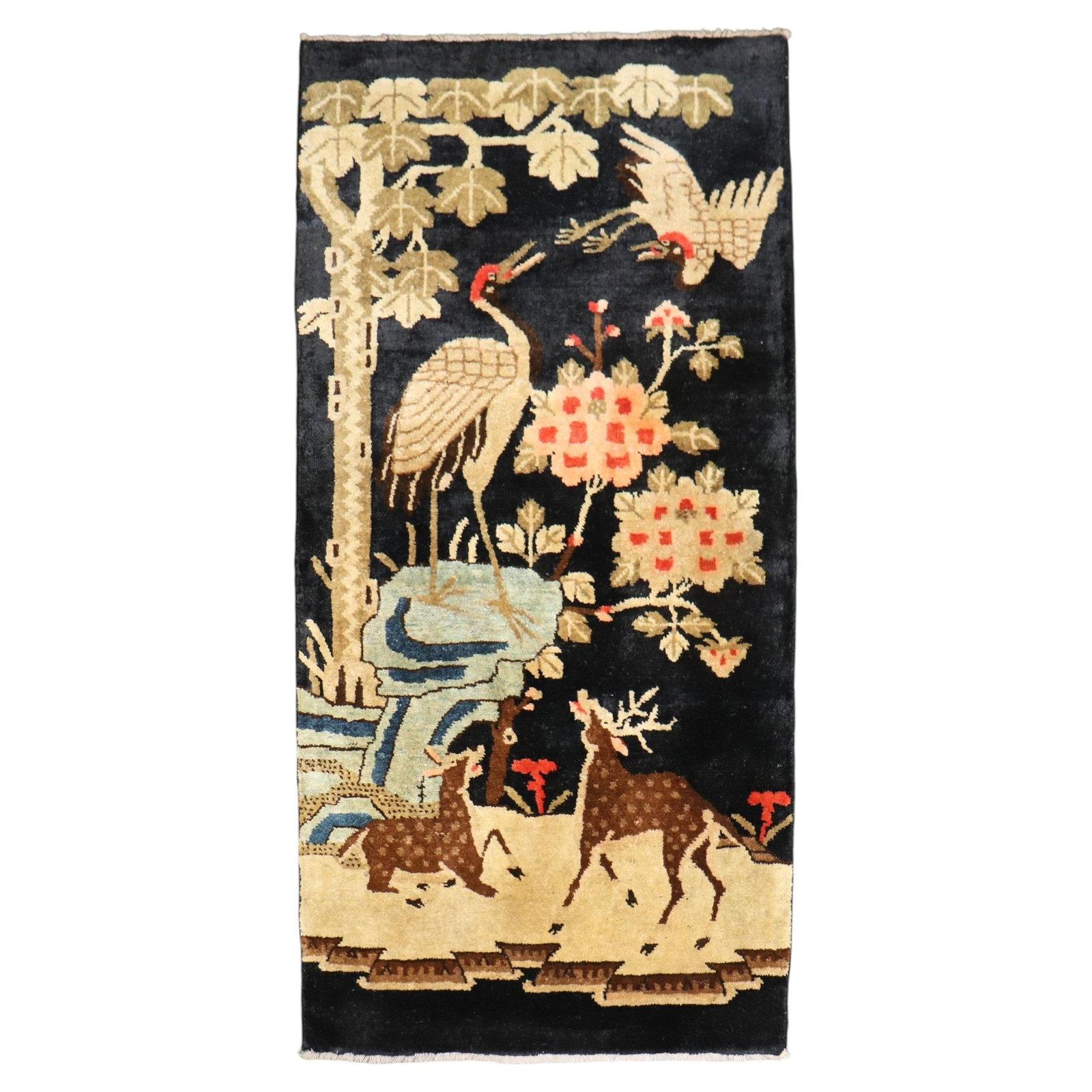 Early 20th Century Chinese Batou Wool Folk Art Rug (1 of 11)