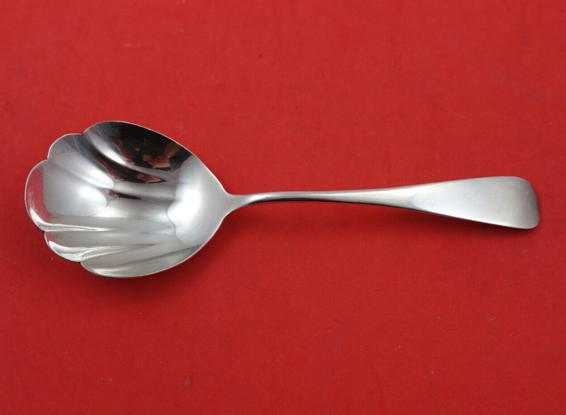 Frank Whiting Colonial Antique Sterling Silver Berry Spoon 7.5" Serving (1 of 3)